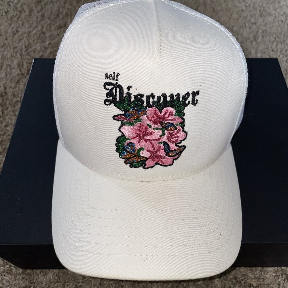Trucker Hat Self Discover in White